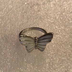Enamel butterfly ring